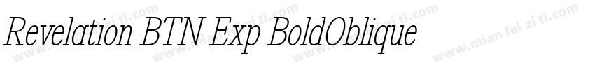 Revelation BTN Exp BoldOblique字体转换